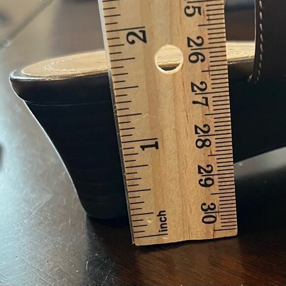 NEW Ellen Tracy Brown Strappy Jeweled Open Toe Wedge Sandal Size 7 Beachy Boho - Picture 11 of 11